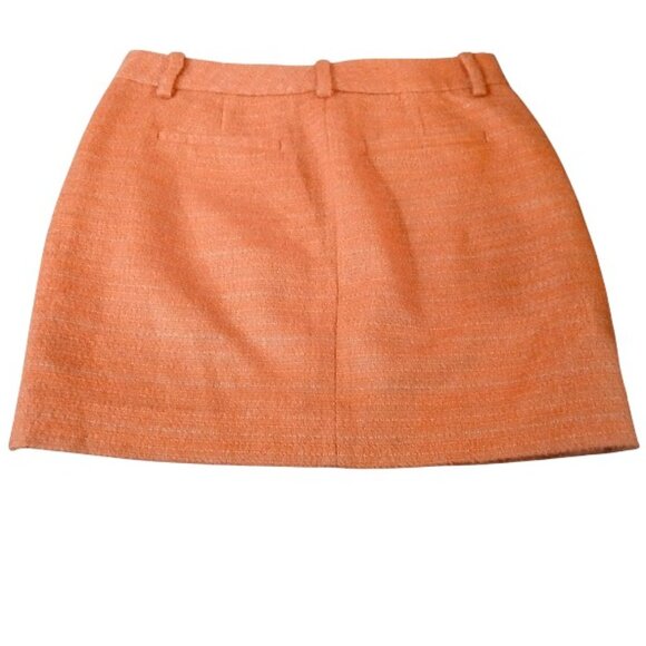 J. CREW Orange Wool Mini Skirt Size 4 - EUC - Picture 3 of 7